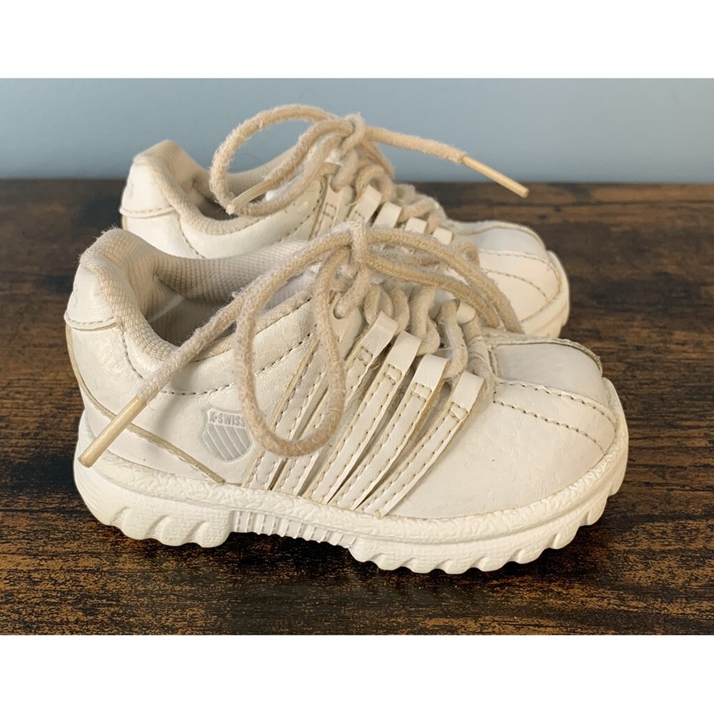 K-Swiss White Throwback Retro Tennis Shoes Infant Size 3